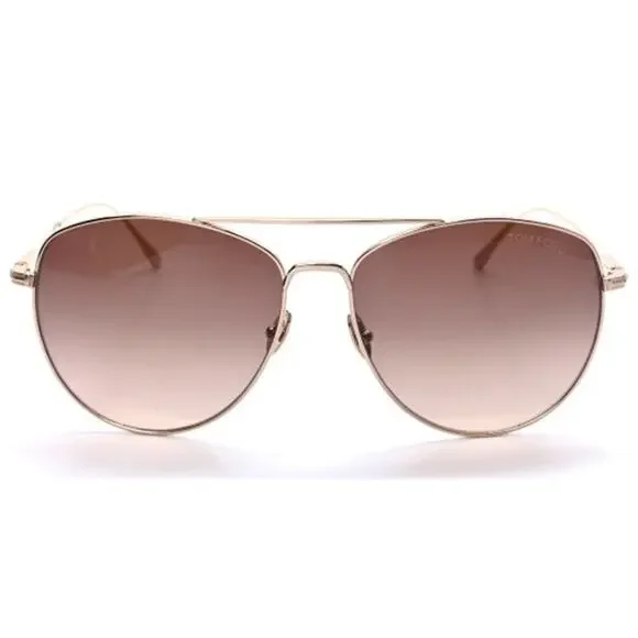 TF13. Tom Ford Titanium Milla Aviator Sunglasses TF784 Gold - Picture 2 of 8
